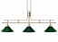 (Pintura) Lustre Bilhar Golden Art T140-3PI 3 Cúpulas 130cm 3xE27 - Imagem 1