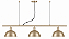 (Pintura) Lustre Bilhar Golden Art 1/2 Bola 3 Cúpulas 140cm 3xE27 T143-3PI - Imagem 1