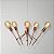 Lustre Design Moderno Ouro Velho 5 Lâmpadas Ø57x1m Space Golden Art E-27 T1560-5 Cozinhas e Quartos - Imagem 3