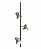 (Pintura) Pendente Golden Art Escriba Vertical 98cm 3 Soquetes E27 T1810V-3PI - Imagem 1