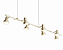 (Pintura) Pendente Golden Art Escriba 7 Soquetes E27 170x32x13cm T1810-7PI - Imagem 1