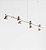 (Pintura) Pendente Golden Art Escriba 7 Soquetes E27 170x32x13cm T1810-7PI - Imagem 8