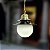 Pendente Vintage Dourado Cúpula Vidro Leitoso Cabo Regulável Ø21cm Colonial Golden Art E-27 T261-15 Cozinhas e Salas - Imagem 1