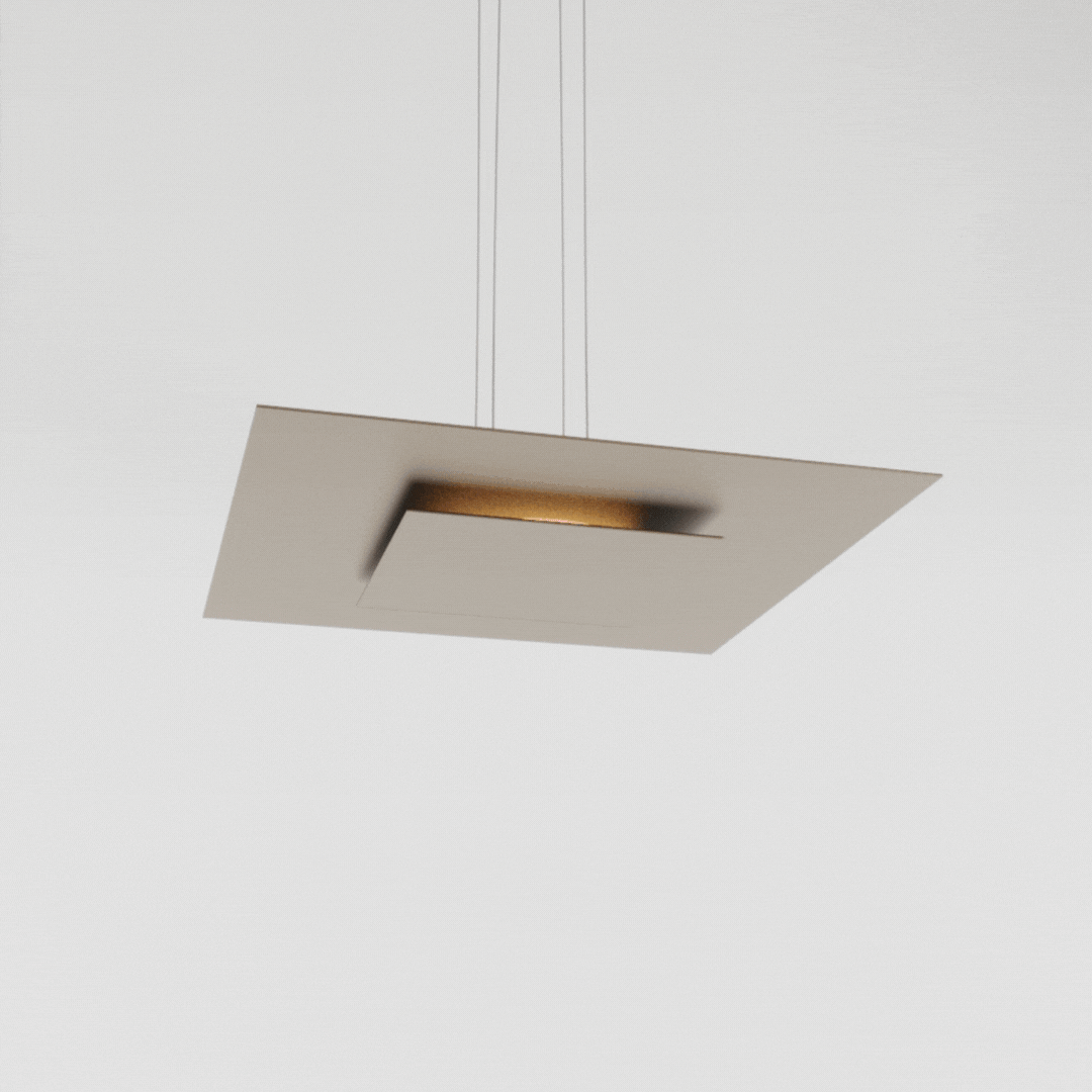 Pendente Golden Art Dawn Quadrado 50x50cm LED Pintura T5025-50PI - Imagem 6