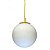 Pendente Vertical Colorido Amarelo Cúpula Bola Opalina Vidro Leitoso Ø35cm Golden Art E-27 T755-35 Entradas e Salas - Imagem 1
