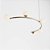 (Pintura) Lustre Golden Art Arco Modular 80cm 5 Bolas 10cm 107x57x26,5cm T8080PI - Imagem 6