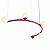 (Pintura) Lustre Golden Art Arco Modular 80cm 5 Bolas 10cm 107x57x26,5cm T8080PI - Imagem 1