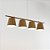 (Pintura) Lustre DIDI Golden Art T903-H4 Haste Moderna Horizontal Barra de 110cm 4 Cúpulas Metal 4xE27 21cm - Imagem 7