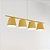 (Pintura) Lustre DIDI Golden Art T903-H4 Haste Moderna Horizontal Barra de 110cm 4 Cúpulas Metal 4xE27 21cm - Imagem 6