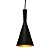 Pendente Cone Vertical Conico Alumínio Preto 40x19cm Golden Art 1x Lâmpada E27 Bivolt T9056-A Cozinhas e Balcões - Imagem 1