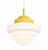 (Pintura) Pendente Escada Ø30cm Golden Art T933-30PI Cúpula Vidro Leitoso E-27 Quartos e Salas - Imagem 1