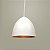 Pendente 1/2 Ovo Vertical Alumínio Branco 54x30cm Golden Art 1x Lâmpada E27 Bivolt T947-54 Quartos e Cozinhas - Imagem 1