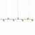 (Pintura) Lustre Golden Art Pivô Linear 7 Bolas de Vidro + Spots 170cm T9900-7PI - Imagem 2