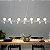 (Pintura) Lustre Golden Art Pivô Linear 7 Bolas de Vidro + Spots 170cm T9900-7PI - Imagem 9