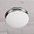 Plafon Redondo Inox Cromado Vidro Leitoso Sobrepor Ø23 Colonial Golden Art E-27 T153 Quartos e Salas - Imagem 1