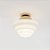 Plafon Ø23 Escada Golden Art E-27 T933-23P Redondo Branco Vidro Leitoso Sobrepor - Imagem 7