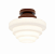 Plafon Ø23 Escada Golden Art E-27 T933-23P Redondo Branco Vidro Leitoso Sobrepor - Imagem 2