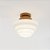 Plafon Ø23 Escada Golden Art E-27 T933-23P Redondo Branco Vidro Leitoso Sobrepor - Imagem 9