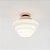 Plafon Ø23 Escada Golden Art E-27 T933-23P Redondo Branco Vidro Leitoso Sobrepor - Imagem 6