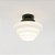 Plafon Ø23 Escada Golden Art E-27 T933-23P Redondo Branco Vidro Leitoso Sobrepor - Imagem 13