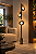 (Pintura) Coluna Orvalho Golden Art C1820-3 Tripla Vertical Moderna Alumínio Preto 170cm 3x LED 3 Watts Salas e Quartos - Imagem 2