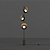 (Pintura) Coluna Orvalho Golden Art C1820-3 Tripla Vertical Moderna Alumínio Preto 170cm 3x LED 3 Watts Salas e Quartos - Imagem 9
