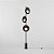 (Pintura) Coluna Orvalho Golden Art C1820-3 Tripla Vertical Moderna Alumínio Preto 170cm 3x LED 3 Watts Salas e Quartos - Imagem 5