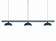 (Pintura) - Pendente Golden Art Avelã 3 LEDs 3W T1800-3PI 80cm - Imagem 1