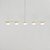 (Pintura) Lustre Avelã LED 5 Foco Moderno Alumínio Branco 120cm Golden Art 5x LED 3 Watts T1800-5 Mesas e Balcões - Imagem 9