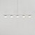 (Pintura) Lustre Avelã LED 5 Foco Moderno Alumínio Branco 120cm Golden Art 5x LED 3 Watts T1800-5 Mesas e Balcões - Imagem 8