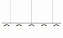(Pintura) Lustre Avelã LED 5 Foco Moderno Alumínio Branco 120cm Golden Art 5x LED 3 Watts T1800-5 Mesas e Balcões - Imagem 1