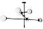 PENDENTE BLOSS Usina Design 16448/6 GLOBO FECHADOØ14cm (Haste 67cm) x Ø128X67X1m x 6 - E27-G45 - Imagem 1