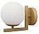 ARANDELA ANGULAR 16459/14 Usina Design Moderna com GLOBO Vidro Ø 140mm 140x155x190 - Imagem 1