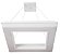 Pendente VIVAZ 19022/34 LED4 Usina design LED 4000k  Difusor Acrilico Vazado Quadrado Ilum. Direta Indireta x 340x340x1000 x LED24,4W 4000K/BIVOLT - Imagem 1
