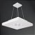 Pendente Quadrado Acrílico Branco Texturizado Central 60x60 Bore Usina Design E27 + AR 4603/60 Cozinhas e Hall - Imagem 1