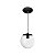 Pendente Dueluci 2325B BOLA 25 Alumínio Suspenso Moderno Globo Vidro Bco Fosco - x Ø25 cm - 1 x E27 Led - Imagem 1