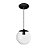 Pendente Dueluci 2330B BOLA 30 Alumínio Suspenso Moderno GloboVidro Bco Fosco - x Ø30 cm - 1 x E27 Led - Imagem 1