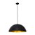 Pendente Vertical 1/2 Esfera Preto Fosco Redondo Alumínio Bivolt Ø80cm E-27 Eletrônica Munclair 4508 Salas e Hall - Imagem 1