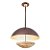 Pendente Munclair 4628 ÍrisPAX.ARQ Meia Esfera Moderno Madeira56CM X 21CM Cabo até 1,30m x 3 E27 - BULBO LED - Imagem 3