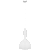 Pendente Dueluci Tune 521 Cúpula Vidro Branco Fosco Ø3,5cm x Ø15cm x A24cm LED 1x E27 Linha Design Contemporâneo - Imagem 1