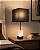 Abajur DNA Iluminação Contemp AB0510 – Selenita 10 × 75 cm – LED 6W + Soquete E14 – Cúpula Preta - Imagem 2