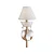 Arandela DNA Iluminação A0702 Nouveau – Cúpula em Selenita e Cristal – Para 1 Lâmpada E14 - Imagem 1
