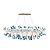 Lustre DNA Iluminação Branch Ágata Azul 80cm BRANCH-80-AZ – 8 Lâmpadas E14 – Pendente Tipo Galho - Imagem 1