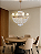 Lustre DNA Iluminação L0703 Cléa – Ø80 × 75 cm – Cristal Translúcido + Cúpula – Para 6 Lâmpadas E14 – Pendente 1 m - Imagem 2