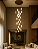 Lustre DNA Iluminação L1401 Placas – Redondo 90 cm × 3 m – 30 Pendurados em Placa de Rocha – LED 3000K 60W - Imagem 1