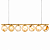 Lustre DNA Iluminação Linear Eclipse Ágata 100cm AC-DISCO-100CM – 7 Lâmpadas G9 – Ágata Cristal – Pintura - Imagem 1