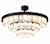 Lustre DNA Iluminação Redondo Eclipse 60cm ROCHA-RD60-DISCO – 3 Camadas – 12 Lâmpadas E14 – Rocha Selenita – Pintura - Imagem 1