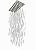 Pendente DNA Iluminação Garoa Felsen 120×90cm ROCHA-RT120X90 – 16 Lâmpadas GU10 – Rocha 20cm – 3m Altura – Pintura / Inox - Imagem 1