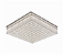 Plafon DNA Iluminação Fortaleza VD-QU40 – 40 × 40 cm – 6× G9 – Tubos com Vidrilhos e Bolas – 20 cm Altura - Imagem 1