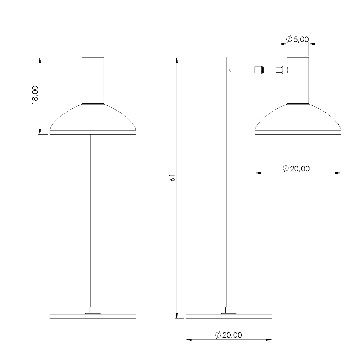 Abajur de Mesa Golden Art Dri com Acabamento em Pintura e 1 Soquete GU10 M2155PI - Imagem 7
